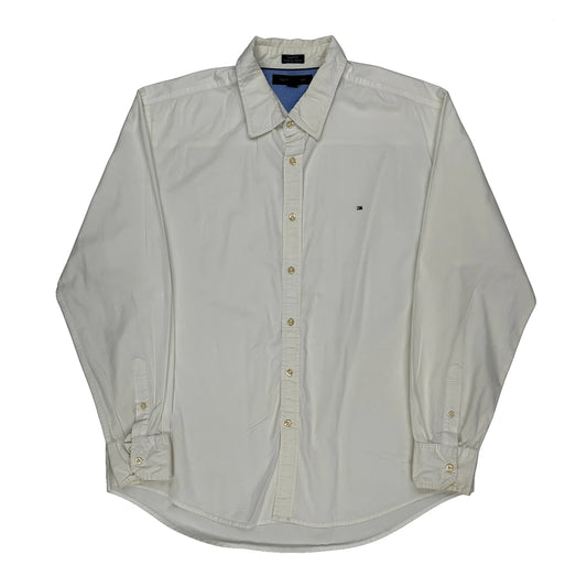 Vintage Tommy Hilfiger Shirt - XL White Cotton