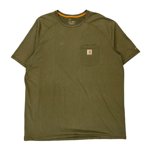 Relaxed Fit Carhartt Tall T-Shirt - 2XL Green Cotton