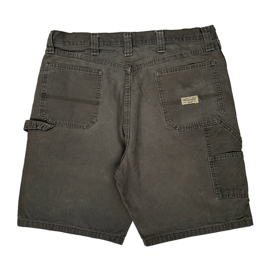 Wrangler Carpenter Shorts - 36W 10L Grey Cotton