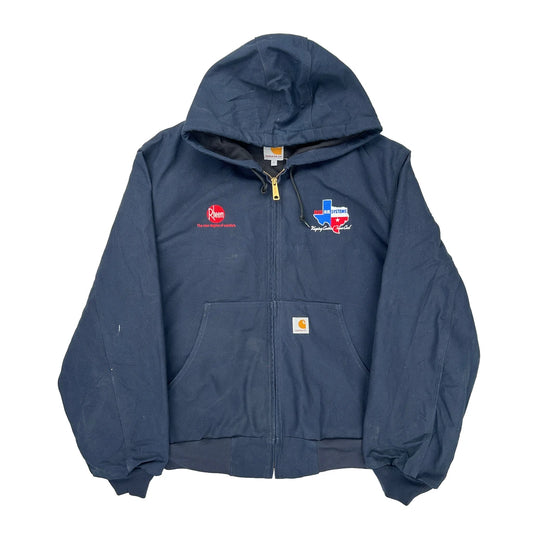 Rheem Logo Carhartt Graphic Jacket - Large Navy Cotton