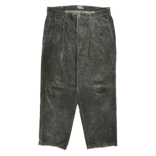 Polo By Ralph Lauren Cord Trousers - 35W 26L Grey Corduroy
