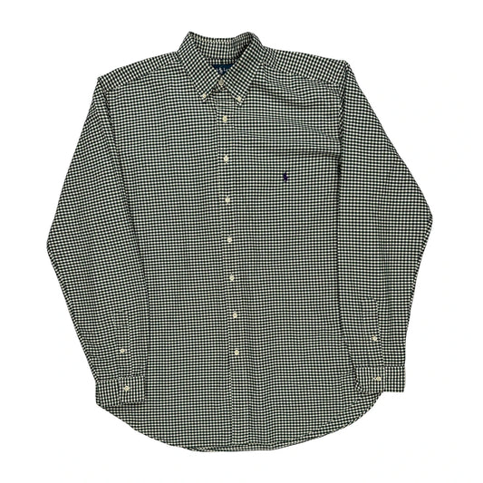 Classic Fit Ralph Lauren Checked Shirt - XL Green Cotton