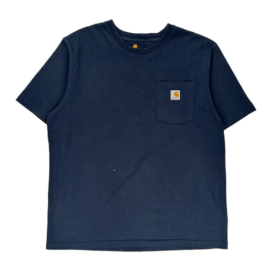 Carhartt T-Shirt - Large Navy Cotton