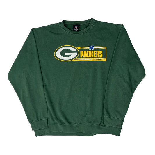 Green Bay Packers N.F.L. Team Apparel Graphic Sweatshirt - XL Green Cotton