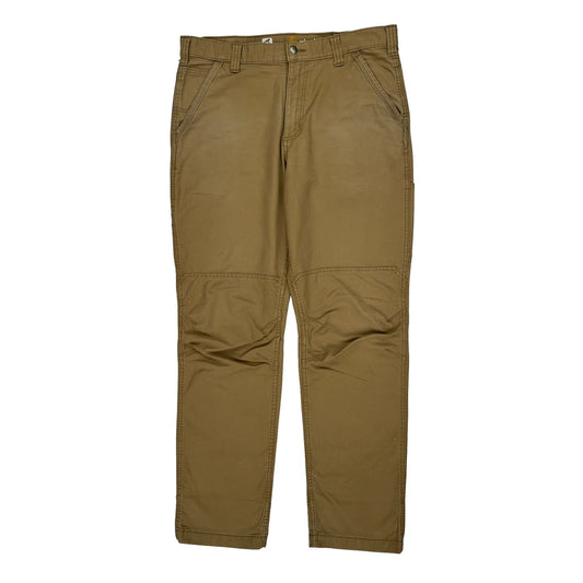 Carhartt Slim Fit Trousers - 36W 33L Brown Cotton Blend