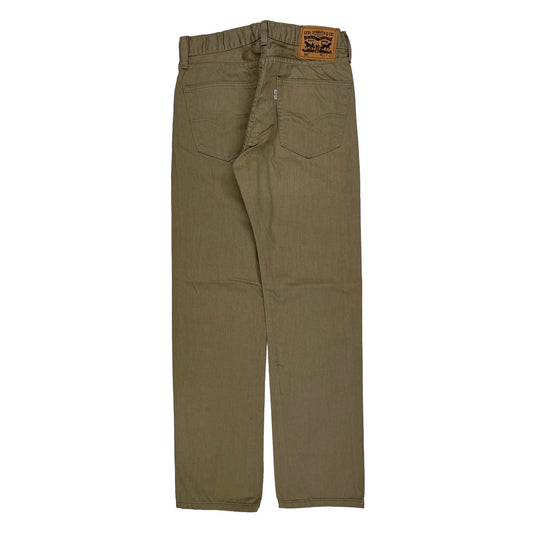 Levis 505 Jeans - 30W 32L Khaki Cotton