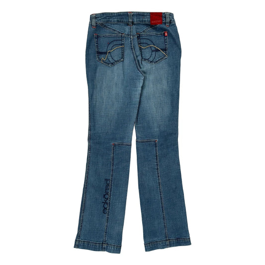Ecko Unltd Boot Cut Jeans - 28W UK 8 Blue Cotton
