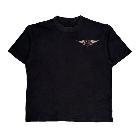 Goku Harley Davidson Cartoon T-Shirt - Large Black Cotton