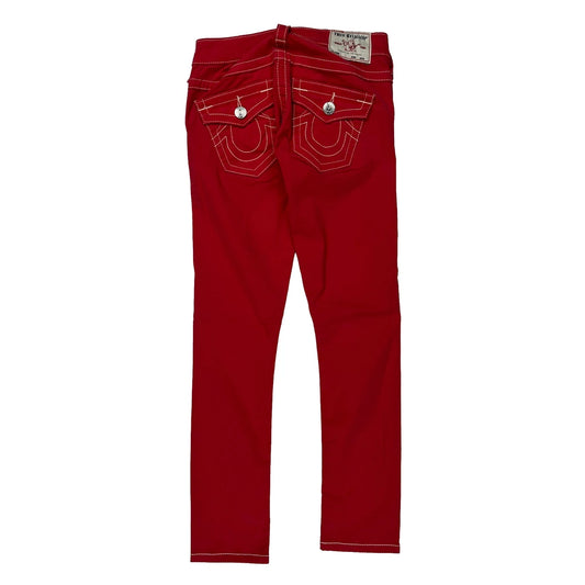 True Religion Skinny Jeans - 24W UK 2 Red Cotton