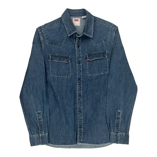 Levis Denim Shirt - Small Blue Cotton