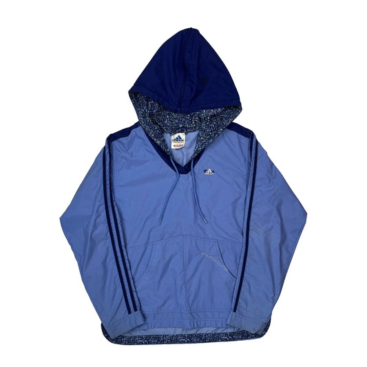 Adidas Windbreaker - Small Blue Polyester