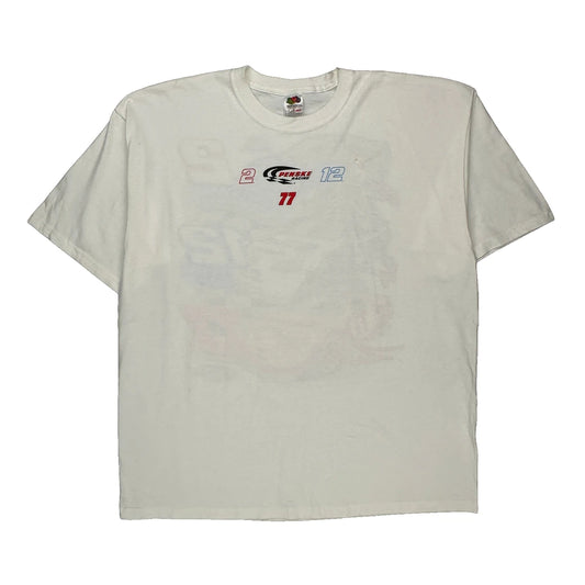 Penske Racing Fruit Of The Loom Nascar T-Shirt - 2XL White Cotton