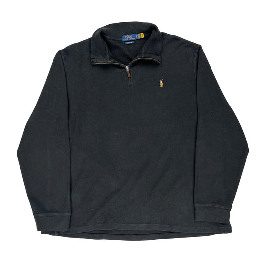 Polo By Ralph Lauren 1/4 Zip - XL Black Cotton