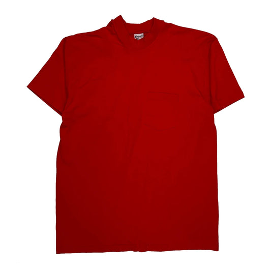 Vintage Blank Stedman Single Stitch T-Shirt - XL Red Cotton