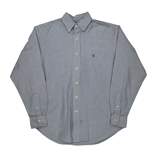 Age 6 Ralph Lauren Striped Shirt - Small Blue Cotton