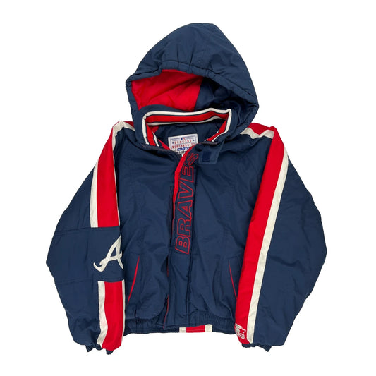 Braves Starter Mlb Jacket - Large Navy Polyester