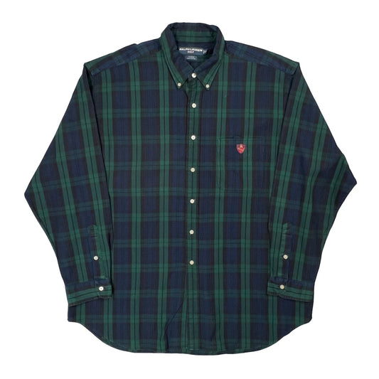 Vintage Tilden Ralph Lauren Checked Shirt - 2XL Green Cotton