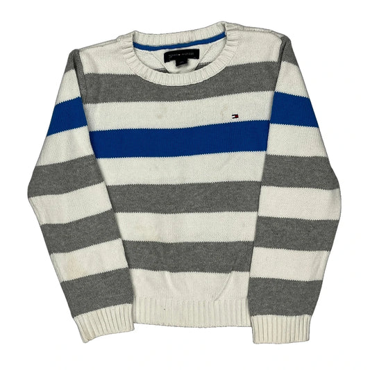Age 4 Tommy Hilfiger Striped Jumper - XS Blue Cotton