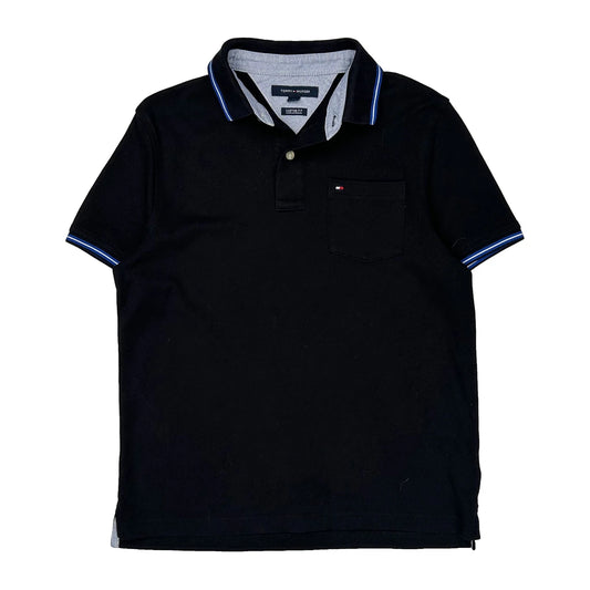 Tommy Hilfiger Polo Shirt - Small Black Cotton