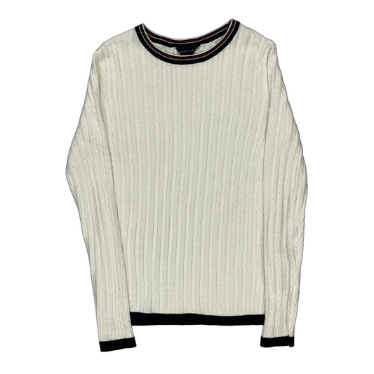 Tommy Hilfiger Jumper - Small White Cotton