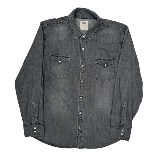 Levis Denim Shirt - 2XL Grey Cotton