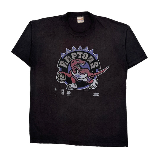 Vintage Toronto Raptors My Favourite Team Graphic T-Shirt - XL Black Cotton