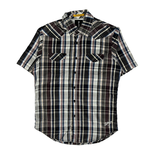 Billabong Checked Short Sleeve Shirt - Medium Multicoloured Cotton