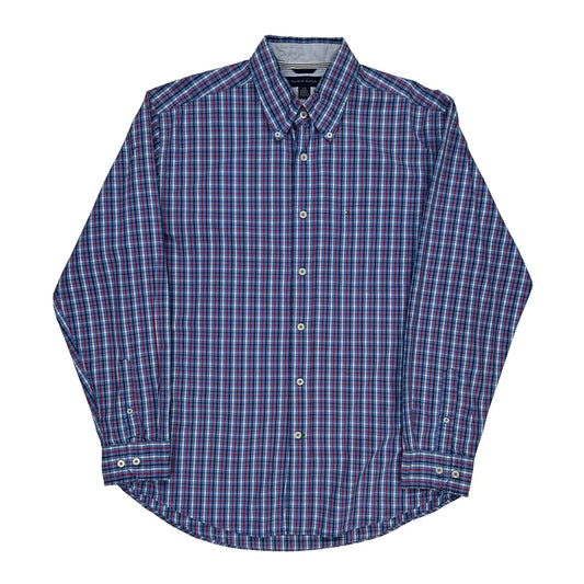 Tommy Hilfiger Checked Shirt - Large Blue Cotton