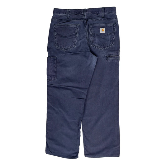 Carhartt Carpenter Trousers - 30W 29L Blue Cotton Blend