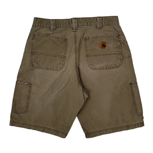 Carhartt Carpenter Shorts - 31W 11L Khaki Cotton
