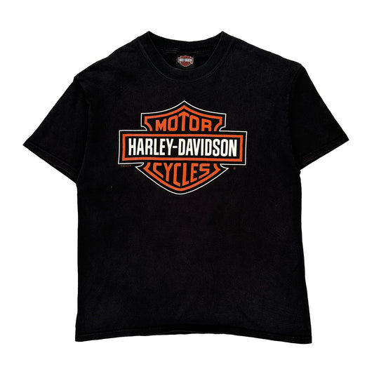 Laramie Harley Davidson Shop Harley Davidson Graphic T-Shirt - Large Black Cotton