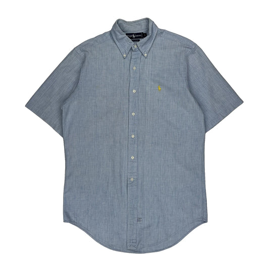 Ralph Lauren Short Sleeve Shirt - Medium Blue Cotton