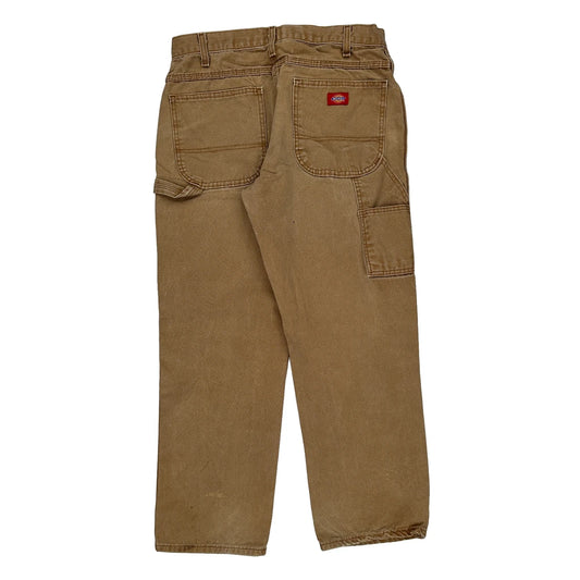 Dickies Carpenter Trousers - 34W 33L Brown Cotton