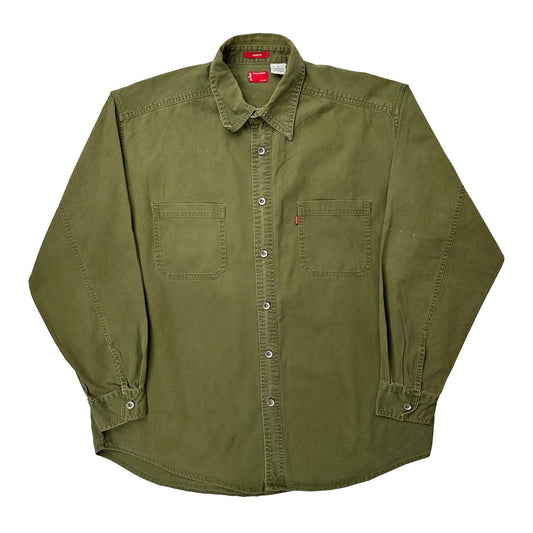 Levis Denim Shirt - Large Green Cotton