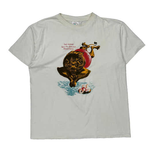 Blood Drive Caribbean Dream Single Stitch T-Shirt - XL White Cotton