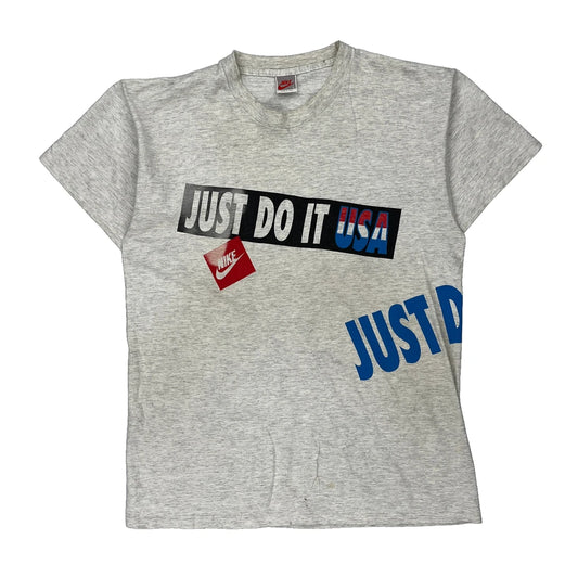 Rare Made In USA Nike T-Shirt - Large Grey Cotton