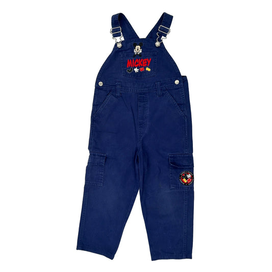Age 3 Mickey Mouse Disney Cartoon Dungarees - 3XS Blue Cotton