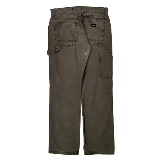 Dickies Carpenter Trousers - 30W 31L Brown Cotton