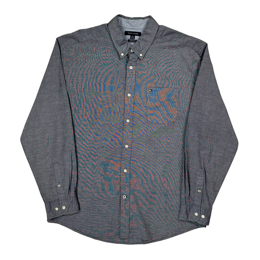 Vintage Tommy Hilfiger Checked Shirt - XL Grey Cotton