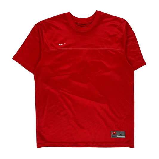 Nike T-Shirt - Large Red Polyester