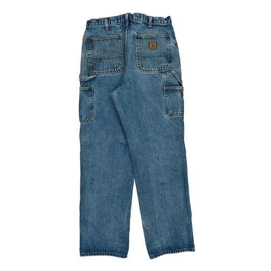 Carhartt Double Knee Carpenter Jeans - 34W 33L Blue Cotton