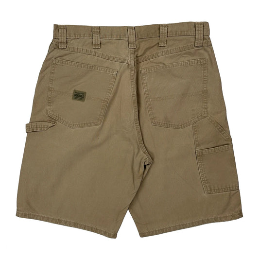 Wrangler Carpenter Shorts - 32W 9L Beige Cotton