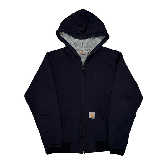 Carhartt Hoodie - Small Navy Cotton Blend