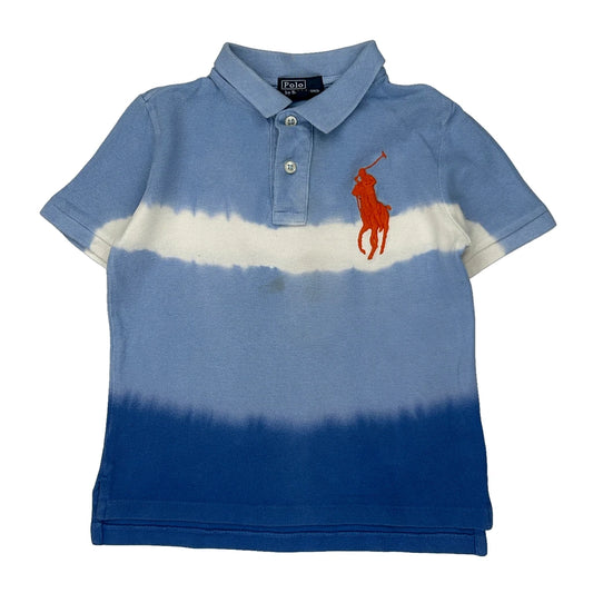 Age 5 Polo By Ralph Lauren Striped Polo Shirt - XS Blue Cotton
