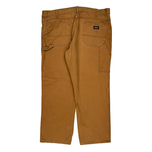 Dickies Carpenter Trousers - 40W 30L Brown Cotton