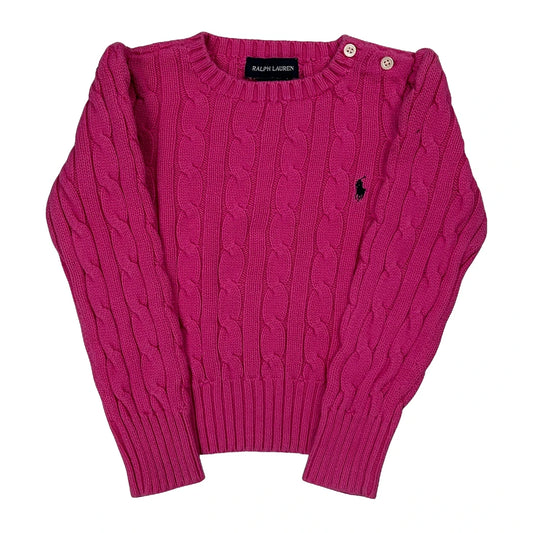 Vintage Age 4 Ralph Lauren Jumper - Small Pink Cotton