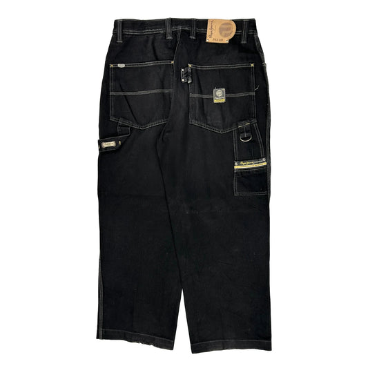 Vintage Pepe Jeans Baggy Carpenter Jeans - 31W 28L Black Cotton