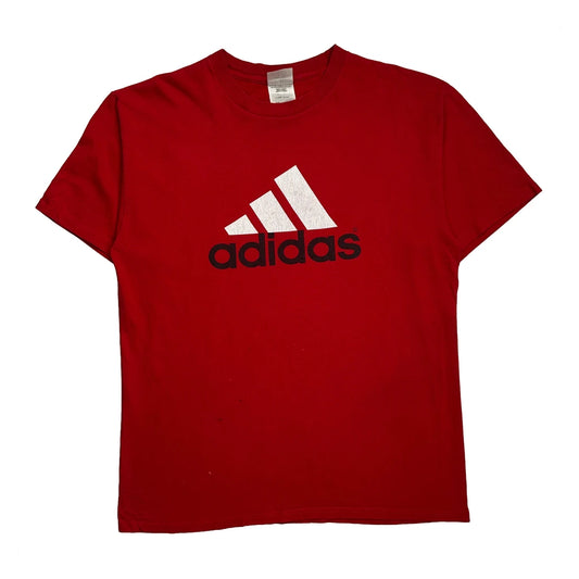 Canada Adidas Graphic T-Shirt - Medium Red Cotton
