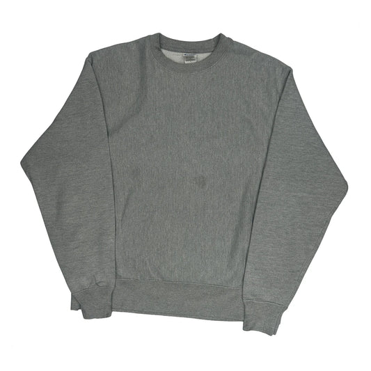 Vintage Reverse Weave Champion Sweatshirt - Large Grey Cotton Blend