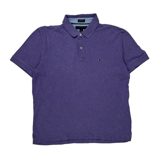 Vintage Tommy Hilfiger Polo Shirt - Large Purple Cotton